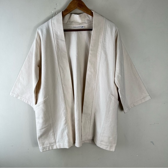 ONLY CHILD Natural Cotton Jacket One Size Cream Kimono Sleeves Neutral - Picture 6 of 11